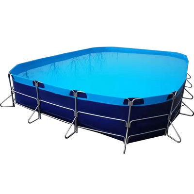Custom Flexible Water Tank Round Aquaculture Fish Tank PVC Fish Farming Tank With Detachable Pipes