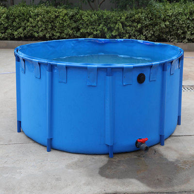 Foldable Flexible Water Tank PVC Tarpaulin Fish Tank Large Aquaculture Fish Ponds With Bracket